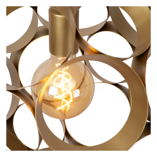 HANNELORE Lampa wisząca Ø 40 cm 1xE27 złoty mat / mosiądz 10423/40/02 Lucide - zdjęcie dodatkowe 4